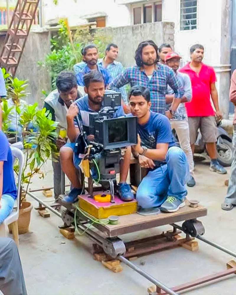 Leela Mohan, MDFA alumni and director of photography on a movie set