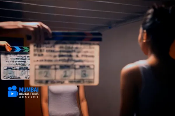 Direction and acting practice studio at MDFA with professional camera and lighting setup