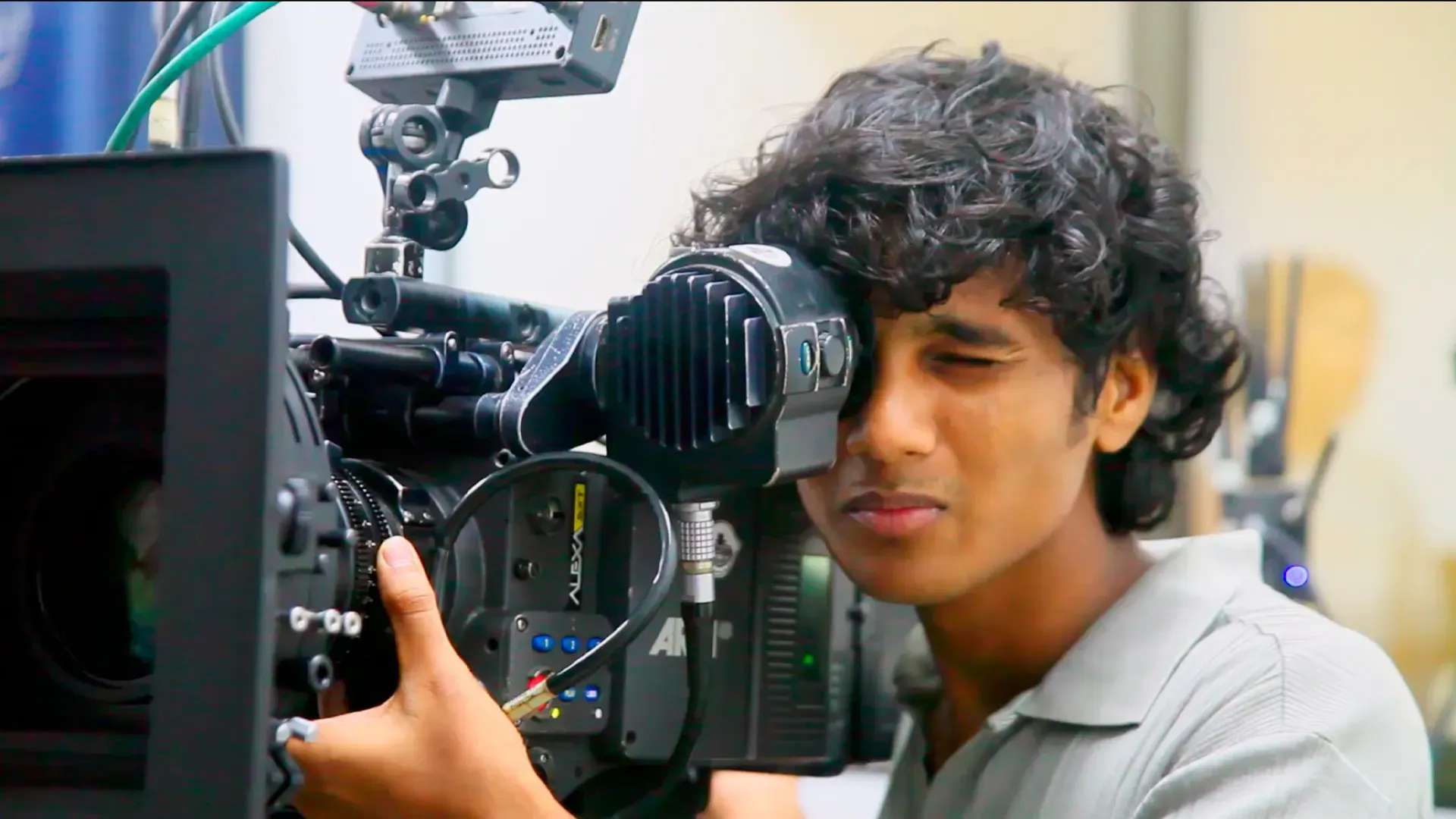 MDFA Film Academy Mumbai hero video featuring filmmaking training, cinematography with ARRI Alexa, sound design, editing, acting and direction classes, and on-set student film production.