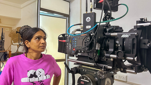 Film still from The Silent Echo showing dramatic scene with actors in rural Indian setting