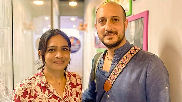 Monsoon Memories short film scene with couple in Mumbai rain