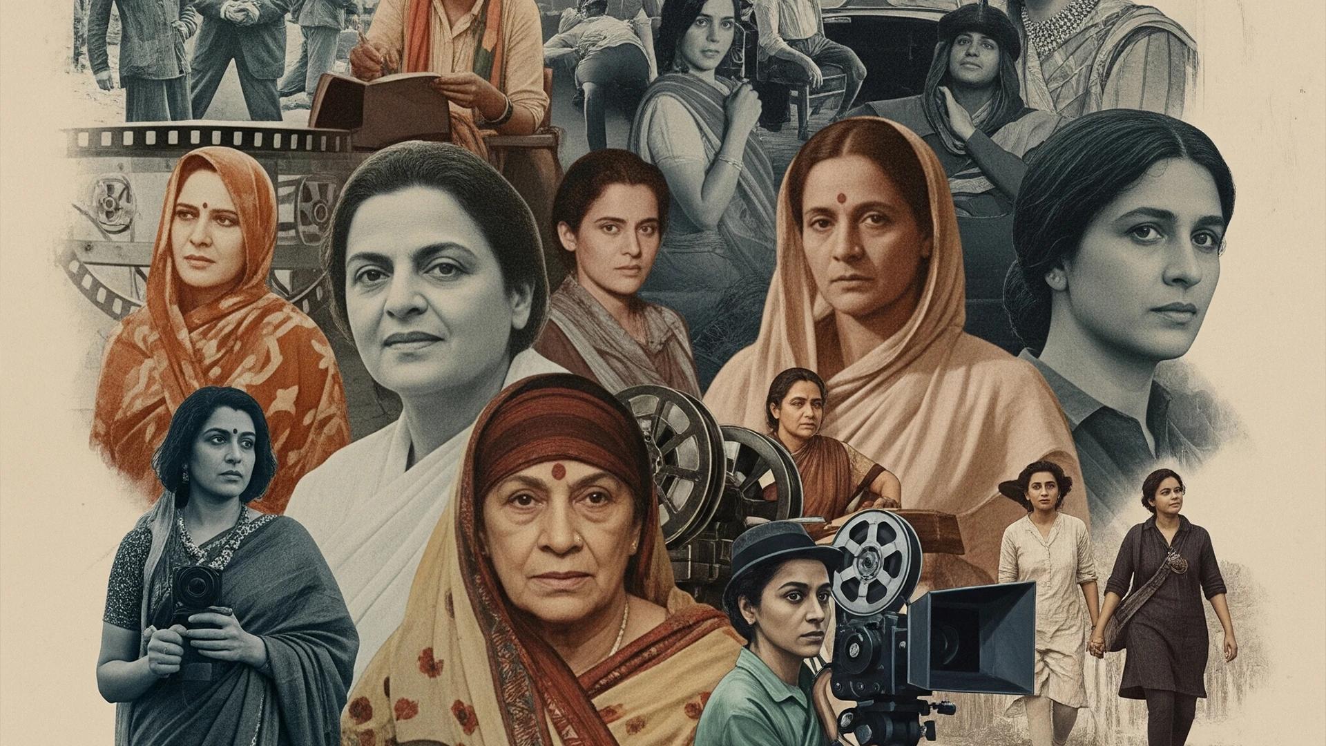 Rashmi Rekha Mohapatra directing actors on a film set with professional camera equipment